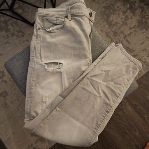 Ankle denim jeans - light grey, size 31 skinny
